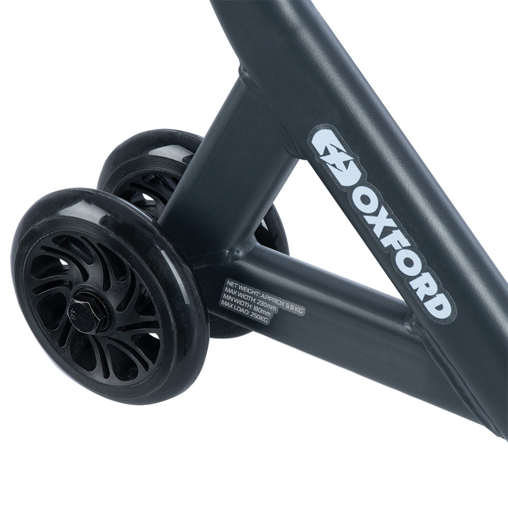 Oxford Zero-G Front Paddock Stand Grey (Image 7) - ThrottleChimp