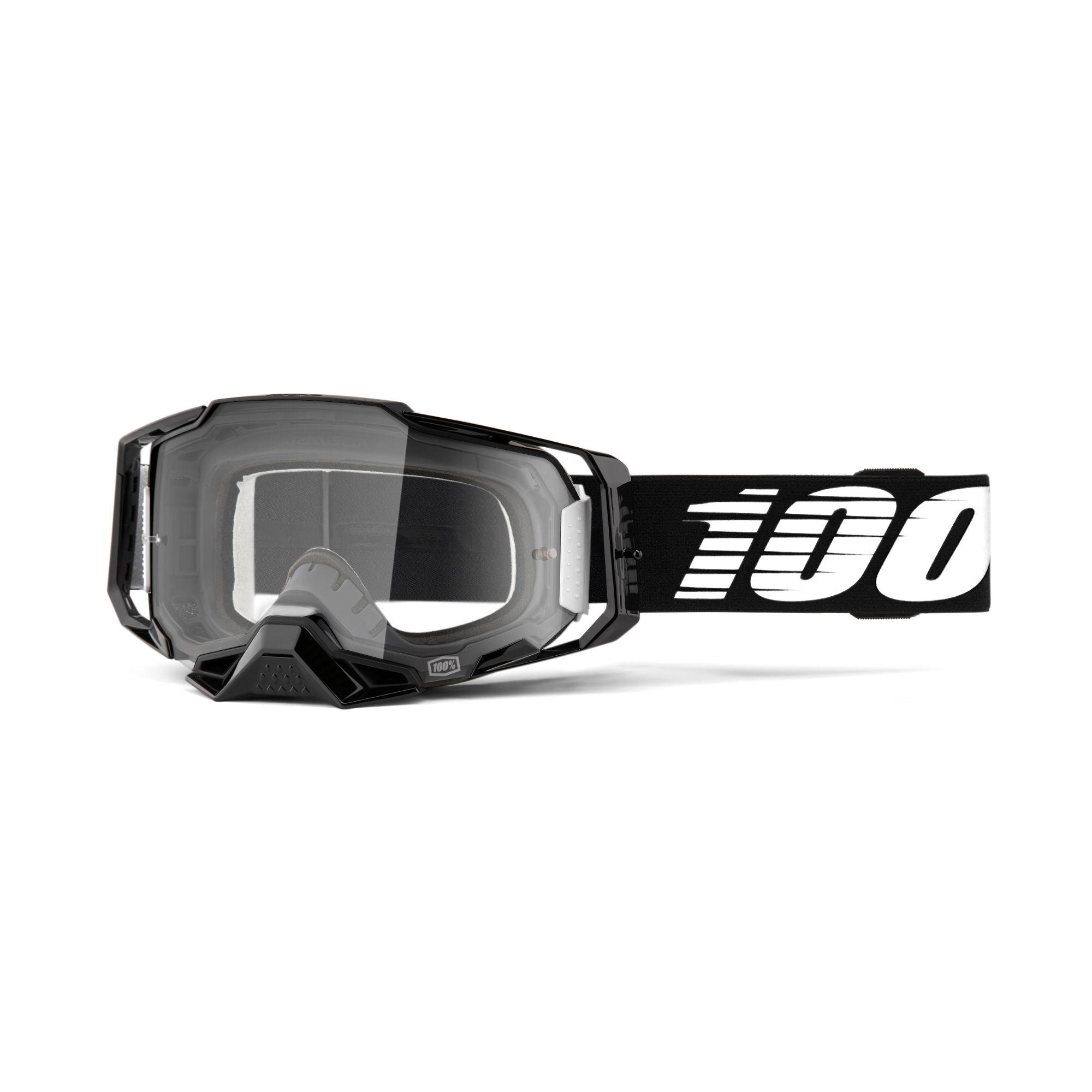 100% Armega Goggles Black Essential / Clear Lens FREE 1 YEAR Returns, FREE UK Delivery | ThrottleChimp