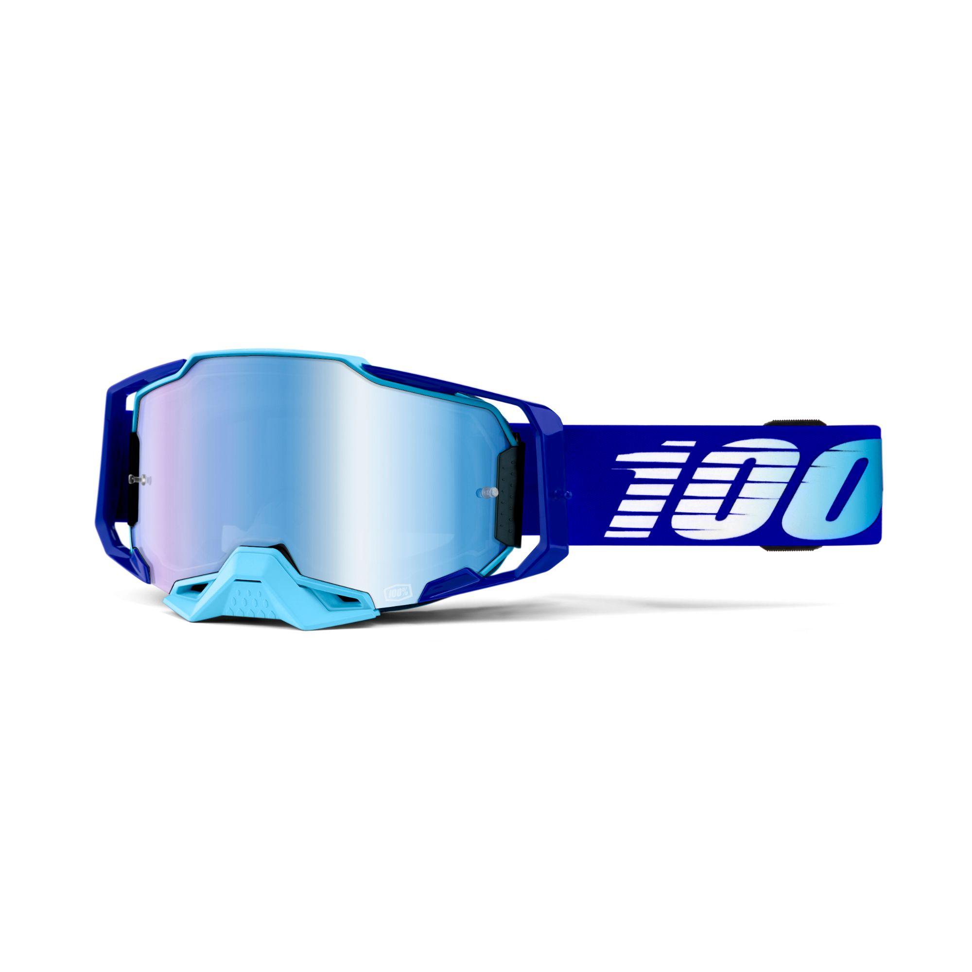 100% Armega Goggles Royal / Blue Mirror Lens FREE 1 YEAR Returns, FREE UK Delivery | ThrottleChimp