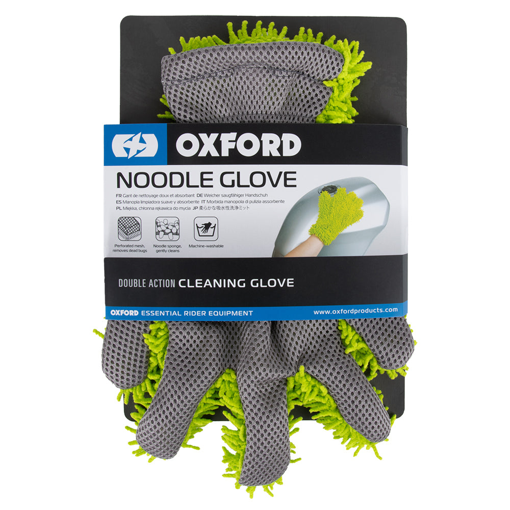 Oxford Microfibre Washing Noodle Gloves Green - ThrottleChimp