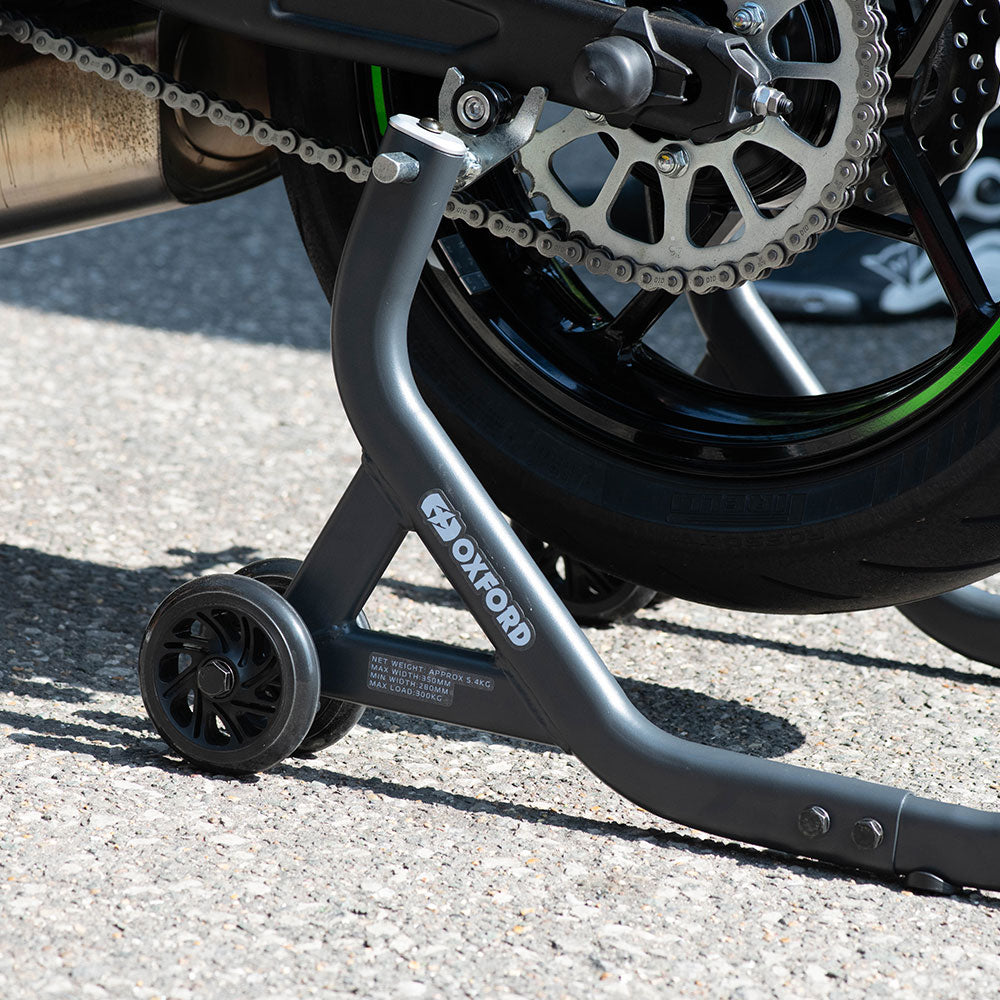 Oxford Zero-G Rear Paddock Stand Grey (Image 9) - ThrottleChimp