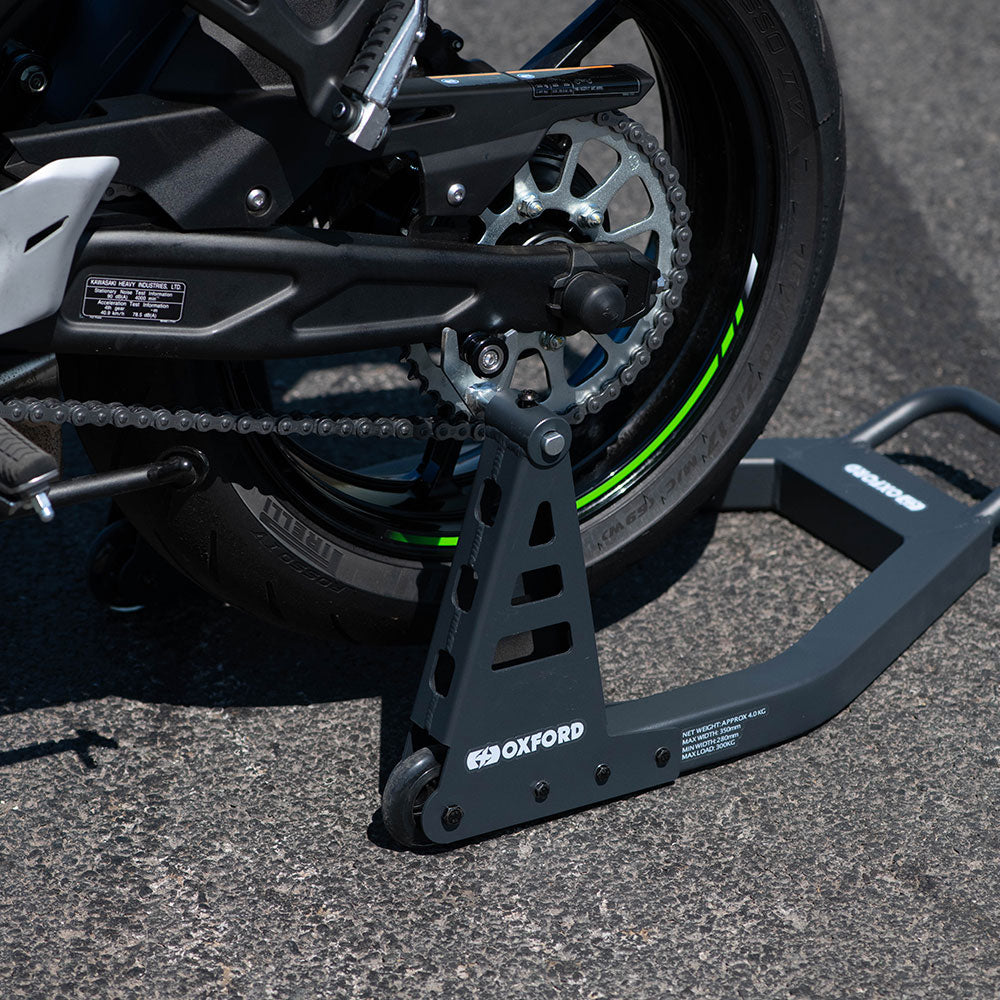 Oxford Zero-G Lite Rear Paddock Stand Black FREE 1 YEAR Returns, FREE UK Delivery | ThrottleChimp