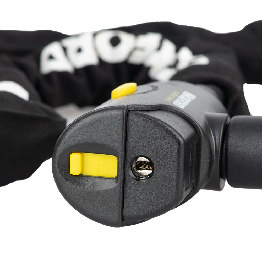 Oxford Alarm Chain10 Square Lock Black (Image 3) - ThrottleChimp