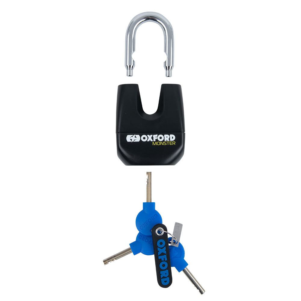 Oxford Monster 14mm Hex Chain & Padlock - 1.2m (Image 2) - ThrottleChimp