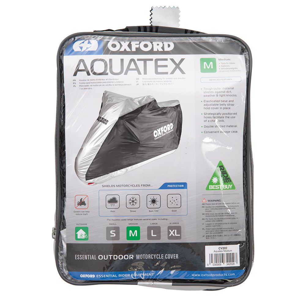 Oxford Aquatex Cover Black / Silver (Image 2) - ThrottleChimp