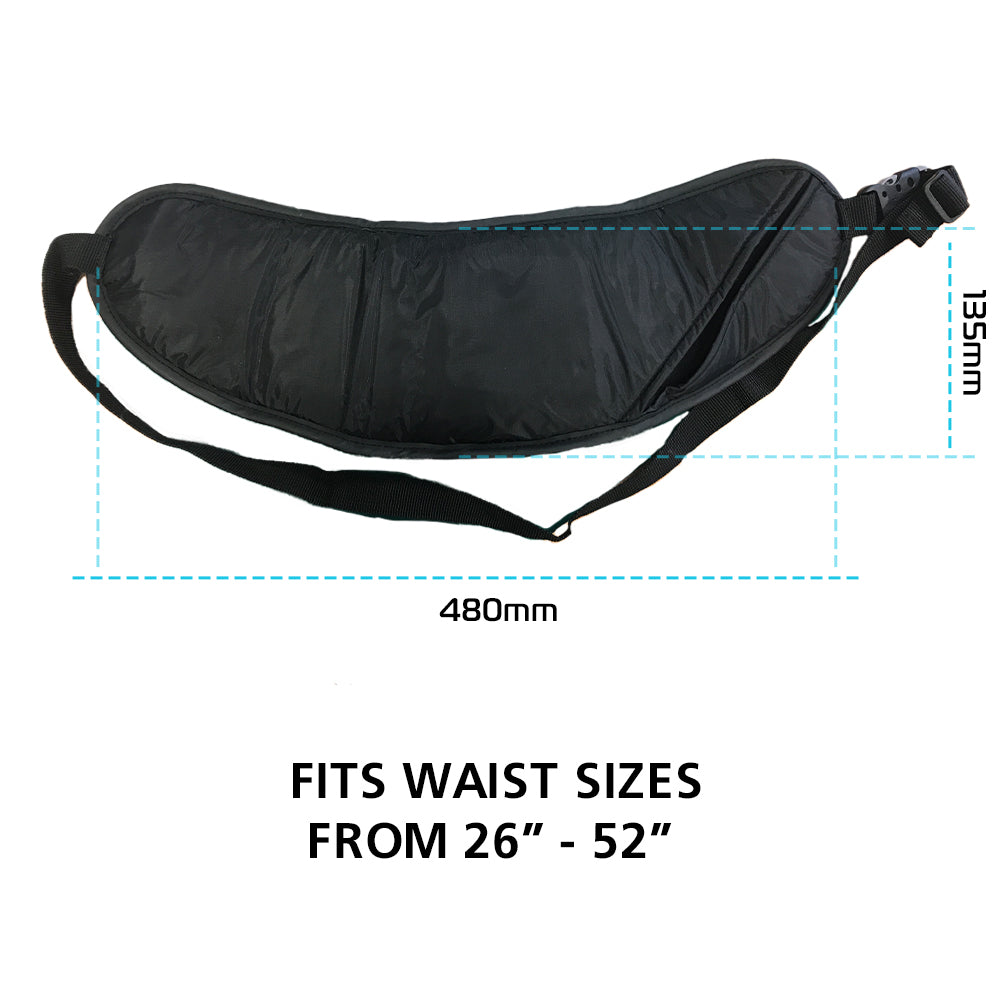 Oxford Retro Waist / Bum Bag Black (Image 2) - ThrottleChimp