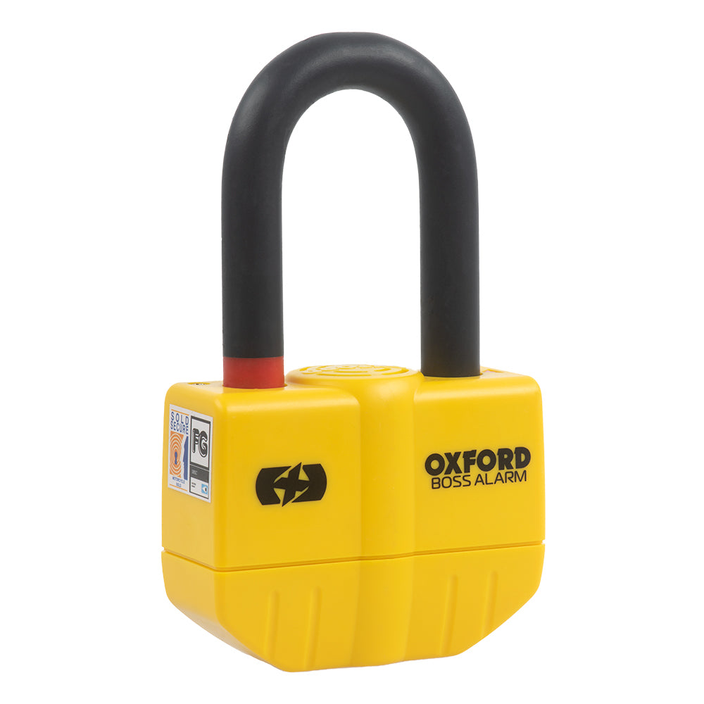 Oxford Boss Alarm Disc Lock Yellow - 14 mm - ThrottleChimp