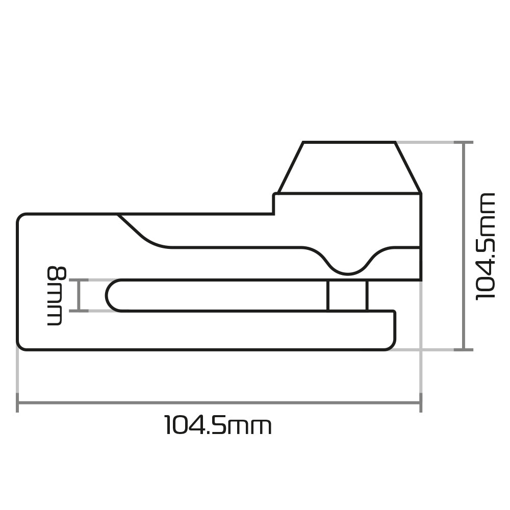 Oxford Titan Disc Lock Black With 10mm Pin Including Pouch (Image 6) - ThrottleChimp