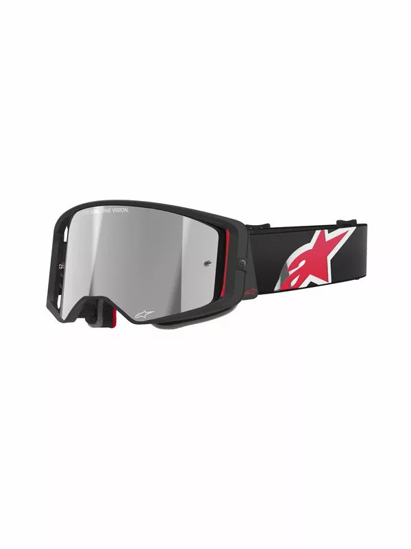 Alpinestars Supertech Corp Goggles Black / Red / Mirror Silver FREE 1 Year Return, FREE UK Shipping | ThrottleChimp