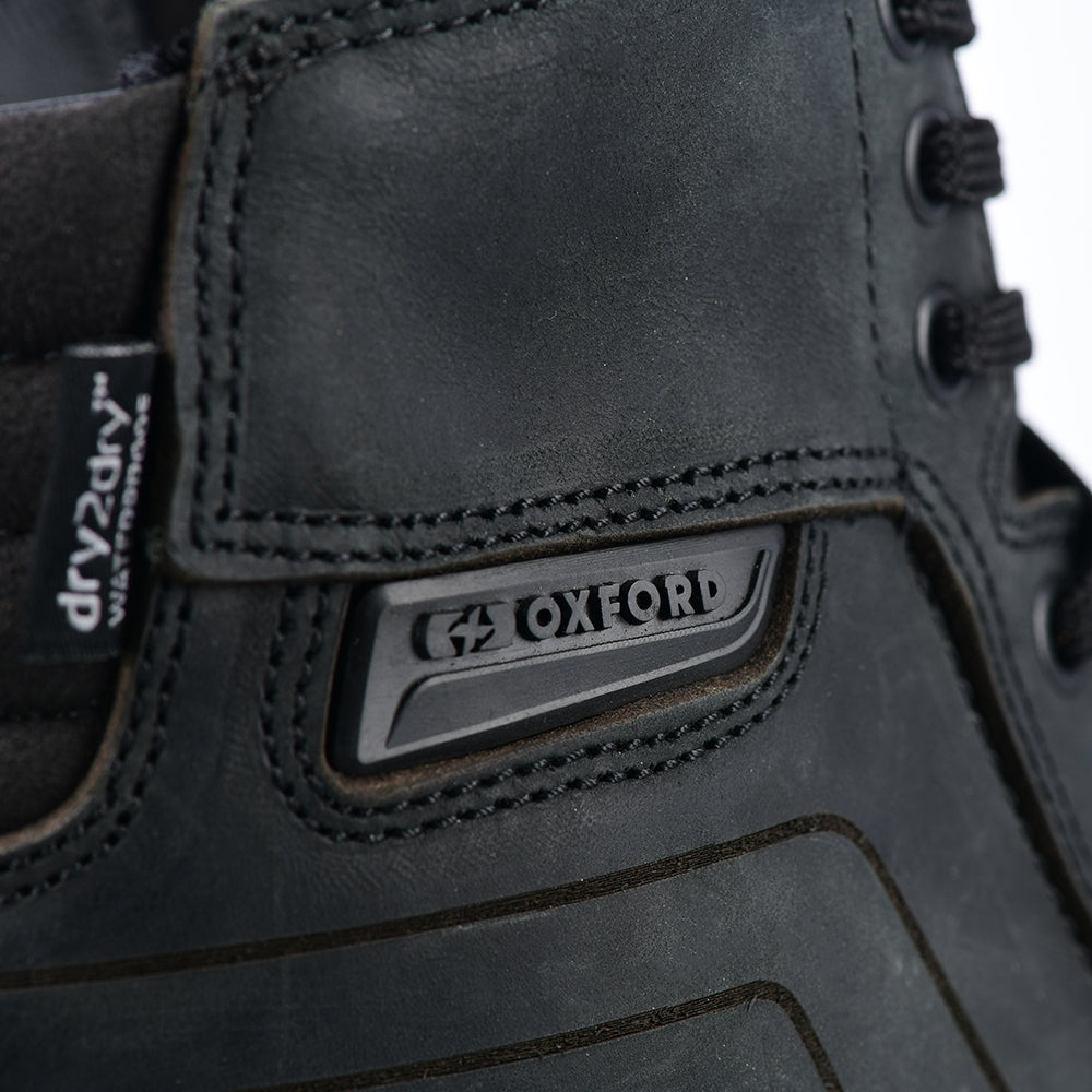 Oxford Kickback All Weather Boots Black FREE 1 YEAR Returns, FREE UK Delivery | ThrottleChimp