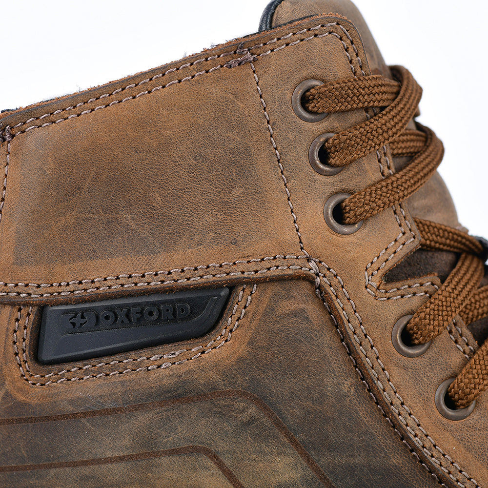 Oxford Kickback All Weather Boots Brown (Image 4) - ThrottleChimp