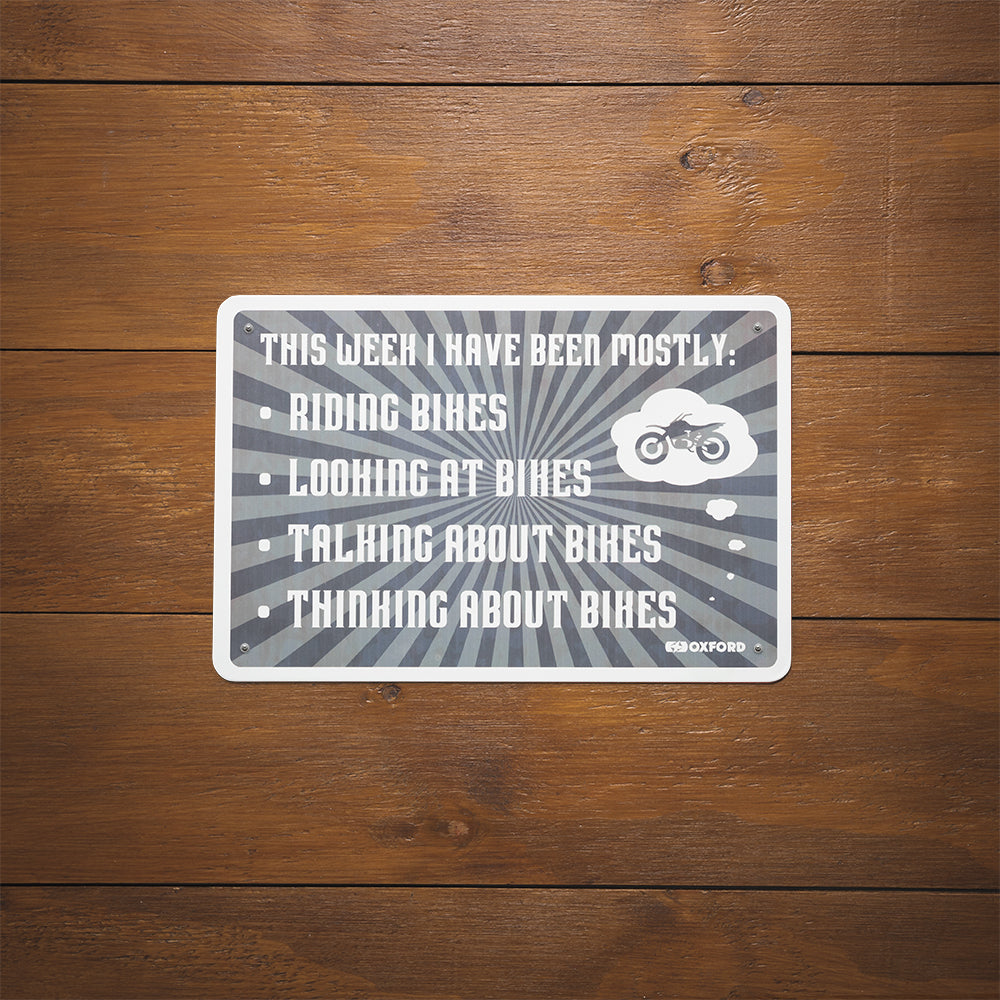 Oxford This Week Garage Metal Sign - 30cm x 20cm x 0.25mm (Image 2) - ThrottleChimp