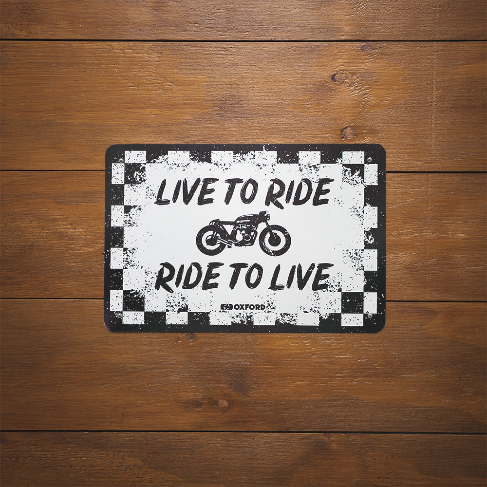 Oxford Ride Garage Metal Sign - 30cm x 20cm x 0.25mm (Image 2) - ThrottleChimp