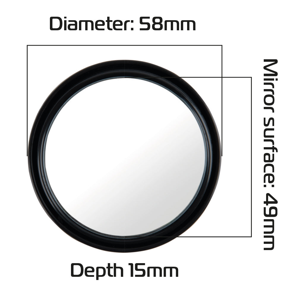 Oxford Blind Spot Mirror Black - 58mm / 15mm - Pack of 2 (Image 4) - ThrottleChimp