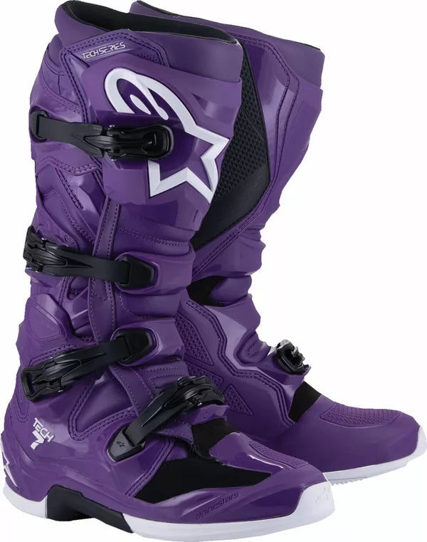 Alpinestars Tech 7 Boots Purple FREE 1 Year Return, FREE UK Shipping | ThrottleChimp