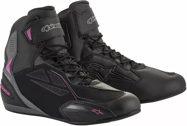 Alpinestars Stella Faster-3 Drystar Ladies Shoes Black / Grey / Pink FREE 1 Year Return, FREE UK Shipping | ThrottleChimp