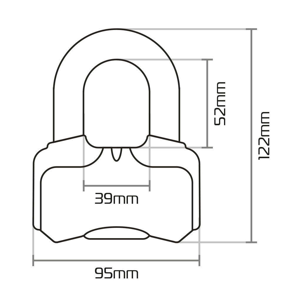 Oxford Nemesis Disc Lock Yellow / Black - 16mm (Image 5) - ThrottleChimp