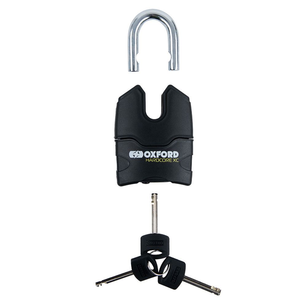 Oxford Hardcore XC13 Padlock Black - 11mm (Image 2) - ThrottleChimp