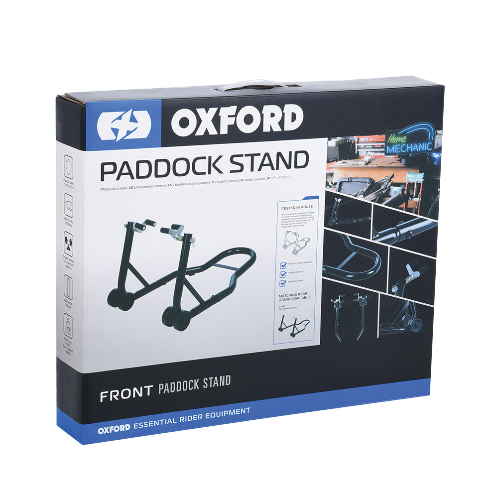 Oxford Front Paddock Stand Black (Image 2) - ThrottleChimp