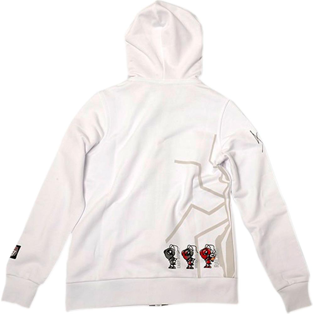 VR46 Marquez 93 Ladies Zip Fleece Hoodie White (Image 2) - ThrottleChimp