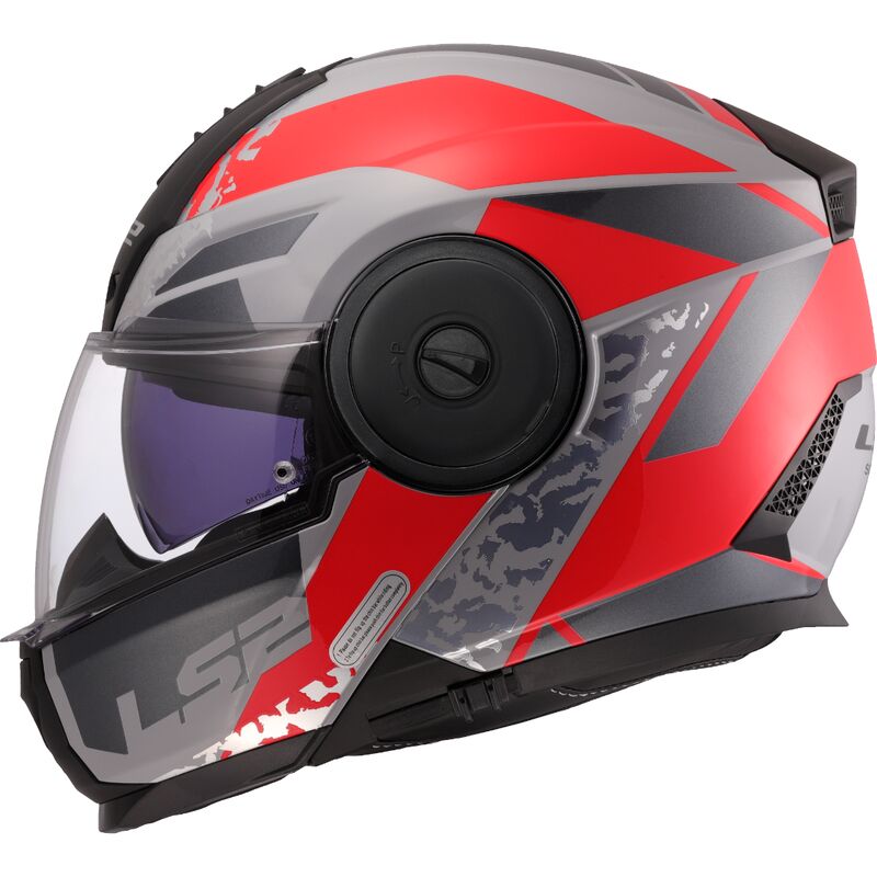 LS2 FF902 Scope 2 Oxyd Flip-Up Helmet Grey / Red