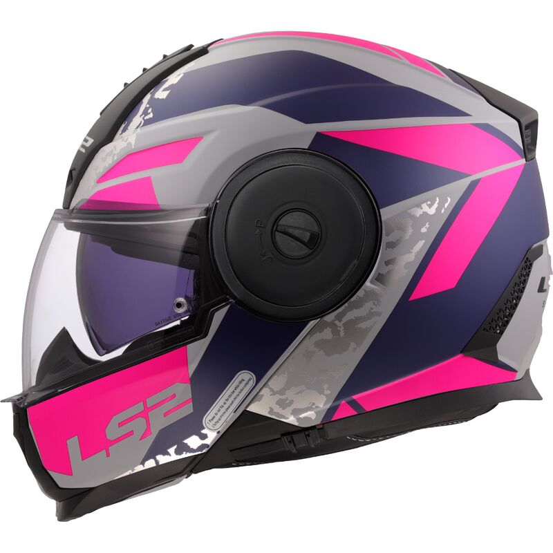 LS2 FF902 Scope 2 Oxyd Flip-Up Helmet Grey / Blue / Purple