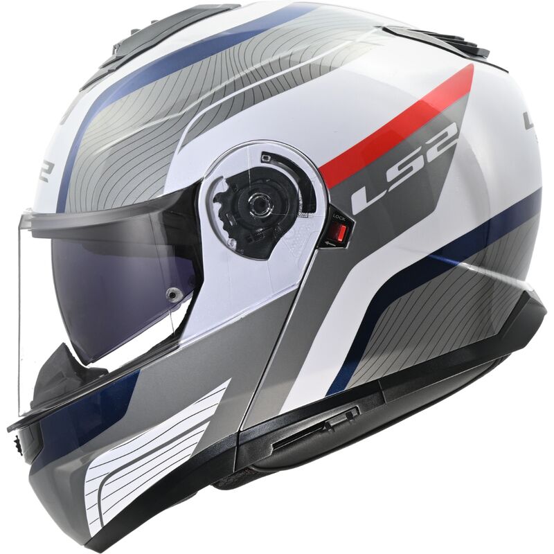 LS2 FF908 Strobe 2 Flip-Up Helmet Monza White / Blue / Red