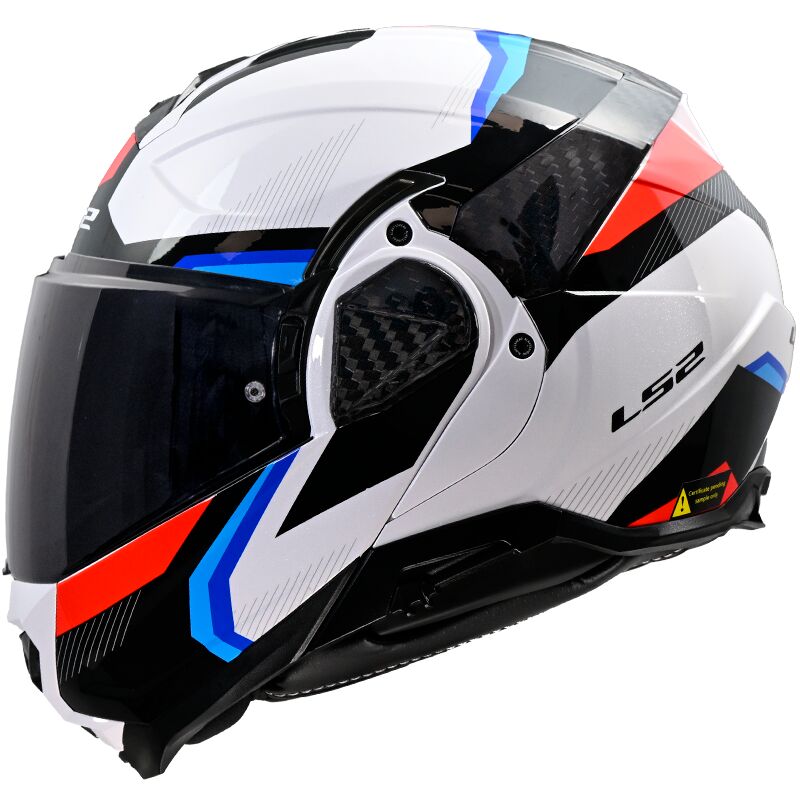 LS2 FF910 Advant 2 Flip-Up Helmet Triple White / Blue / Red FREE 1 YEAR Returns, FREE UK Delivery | ThrottleChimp