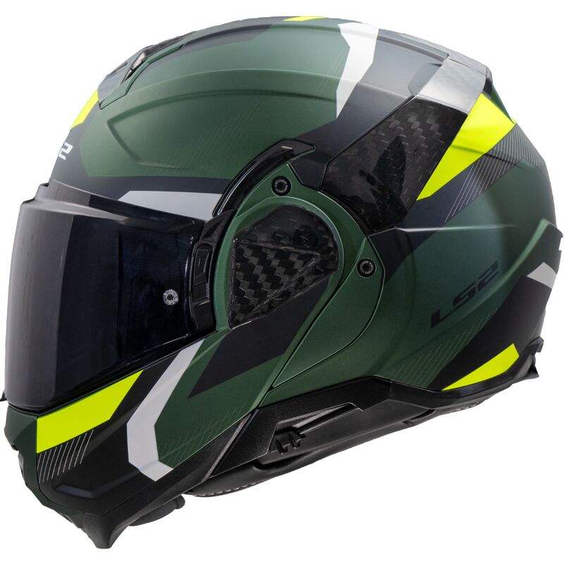 LS2 FF910 Advant 2 Flip-Up Helmet Triple Olive FREE 1 YEAR Returns, FREE UK Delivery | ThrottleChimp