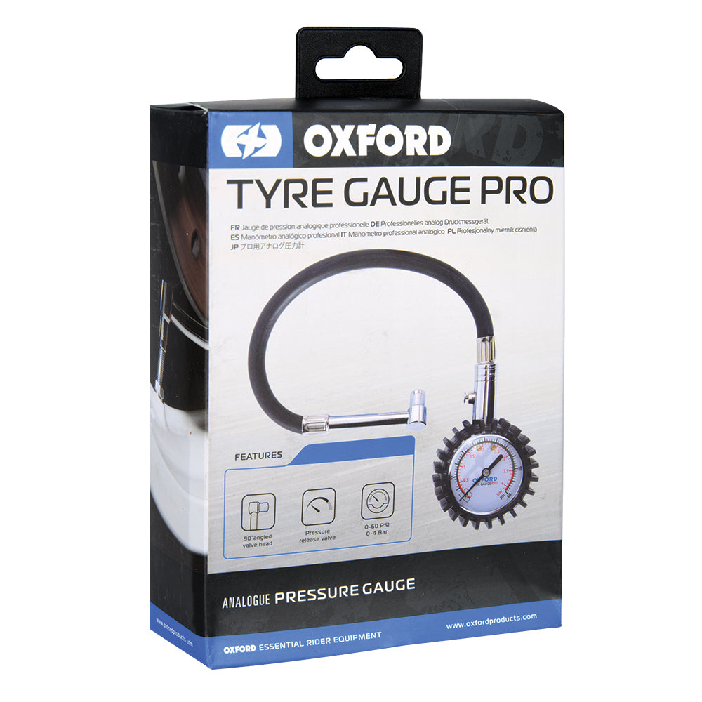 Oxford Tyre Gauge Pro Dial Type - 0-60 PSI (Image 2) - ThrottleChimp