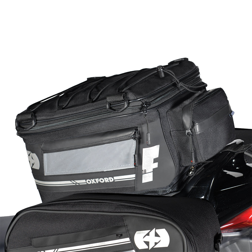 Oxford F1 Small Tail Bag With Zip Base Black - 18 Litres (Image 3) - ThrottleChimp