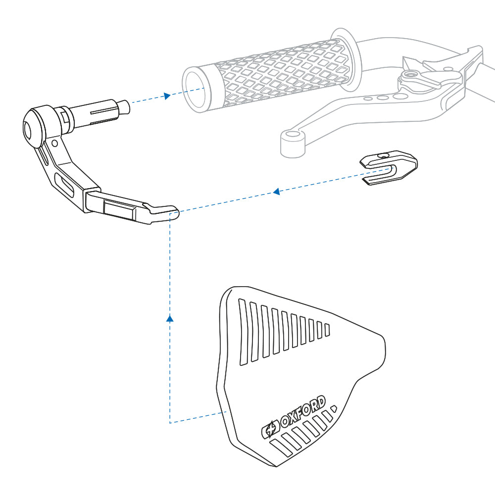 Oxford Premium Handguard With Aluminium Lever Guards Set (Image 4) - ThrottleChimp