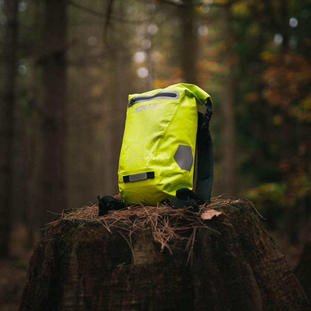 Oxford Aqua V12 Waterproof Backpack Fluo Yellow - 12 Litres (Image 9) - ThrottleChimp