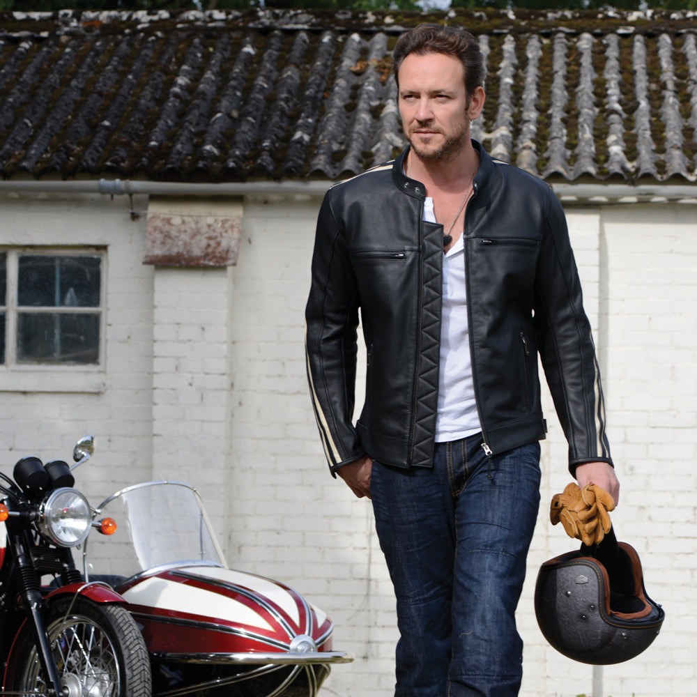 Oxford Bladon Leather Jacket Black (Image 6) - ThrottleChimp