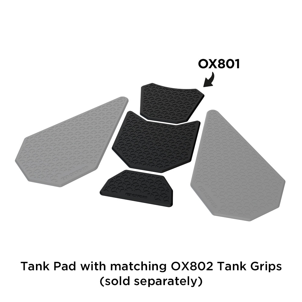 Oxford Gripper Advanced Tank Pad Black (Image 4) - ThrottleChimp