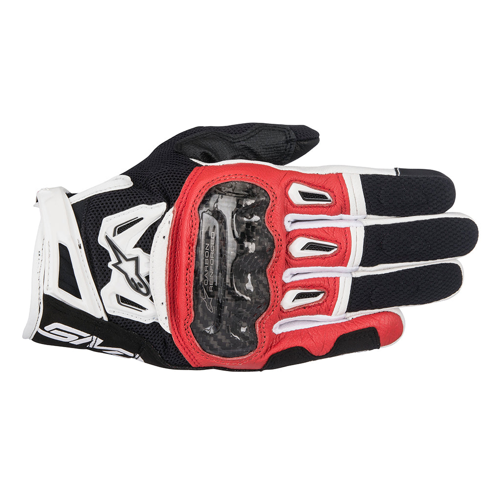 Alpinestars SMX-2 Air Carbon V2 Gloves Black / Red / White - ThrottleChimp