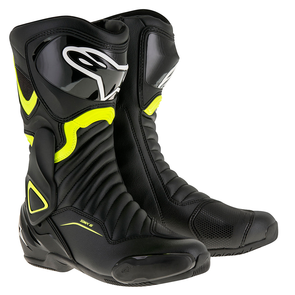 Alpinestars SMX 6 V2 Boots Black / Fluo Yellow - ThrottleChimp