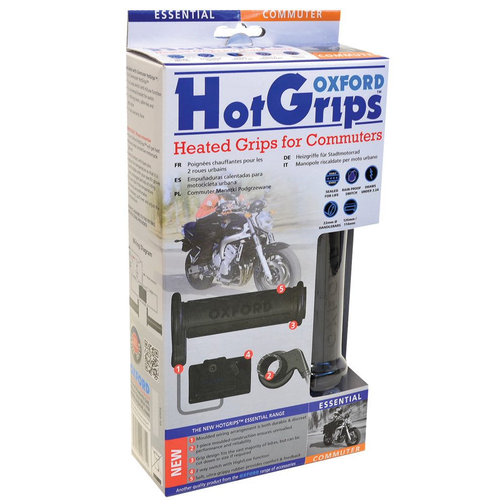 Oxford Essential Commuter HotGrips FREE 1 YEAR Returns, FREE UK Delivery | ThrottleChimp