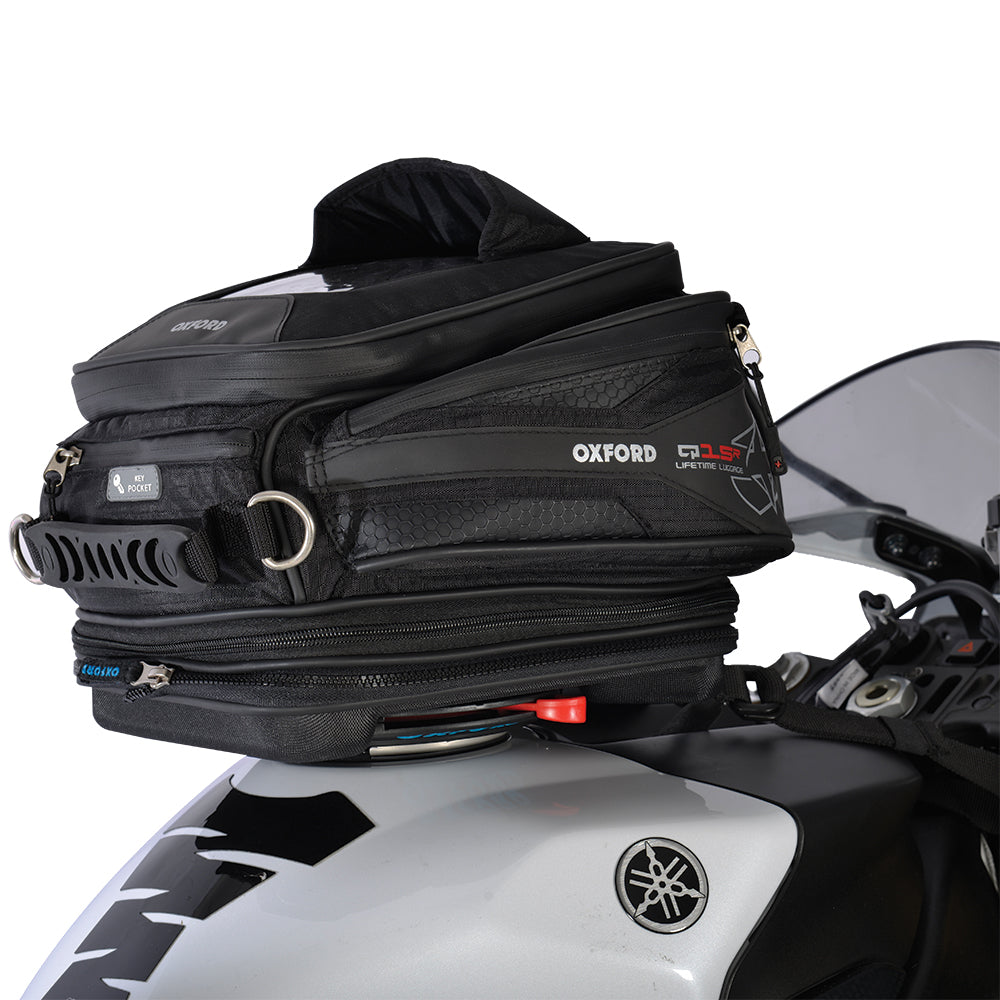 Oxford Q15R Tank Bag Black - 15 Litres - ThrottleChimp