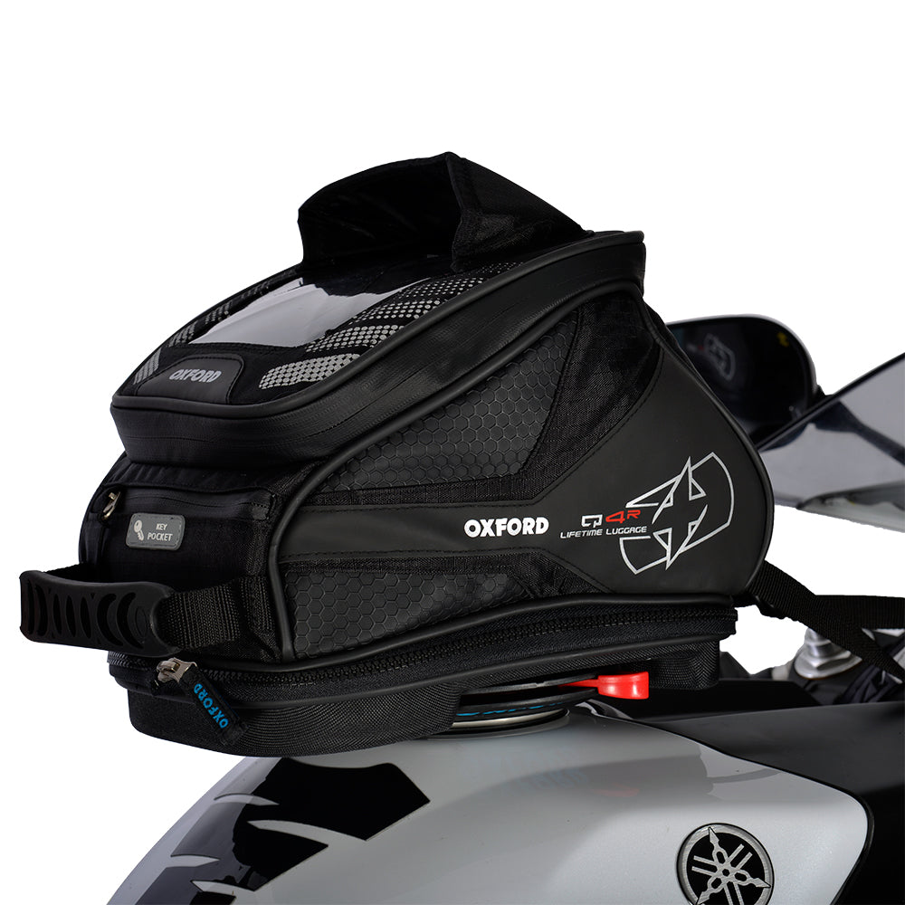 Oxford Q4R Tank Bag Black - 4 Litres FREE 1 YEAR Returns, FREE UK Delivery | ThrottleChimp