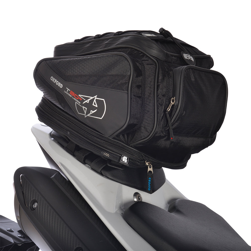 Oxford T30R Tail Bag Black - 30 Litres - ThrottleChimp