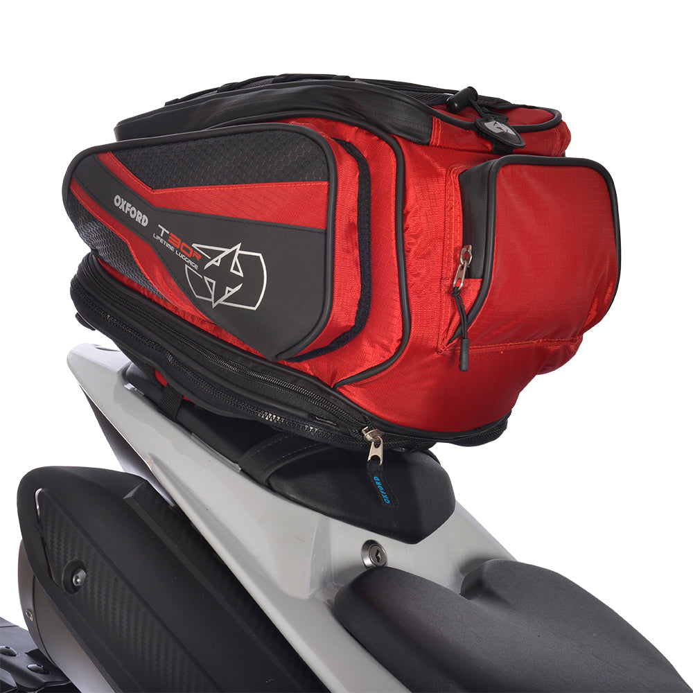 Oxford T30R Tail Bag Red - 30 Litres - ThrottleChimp