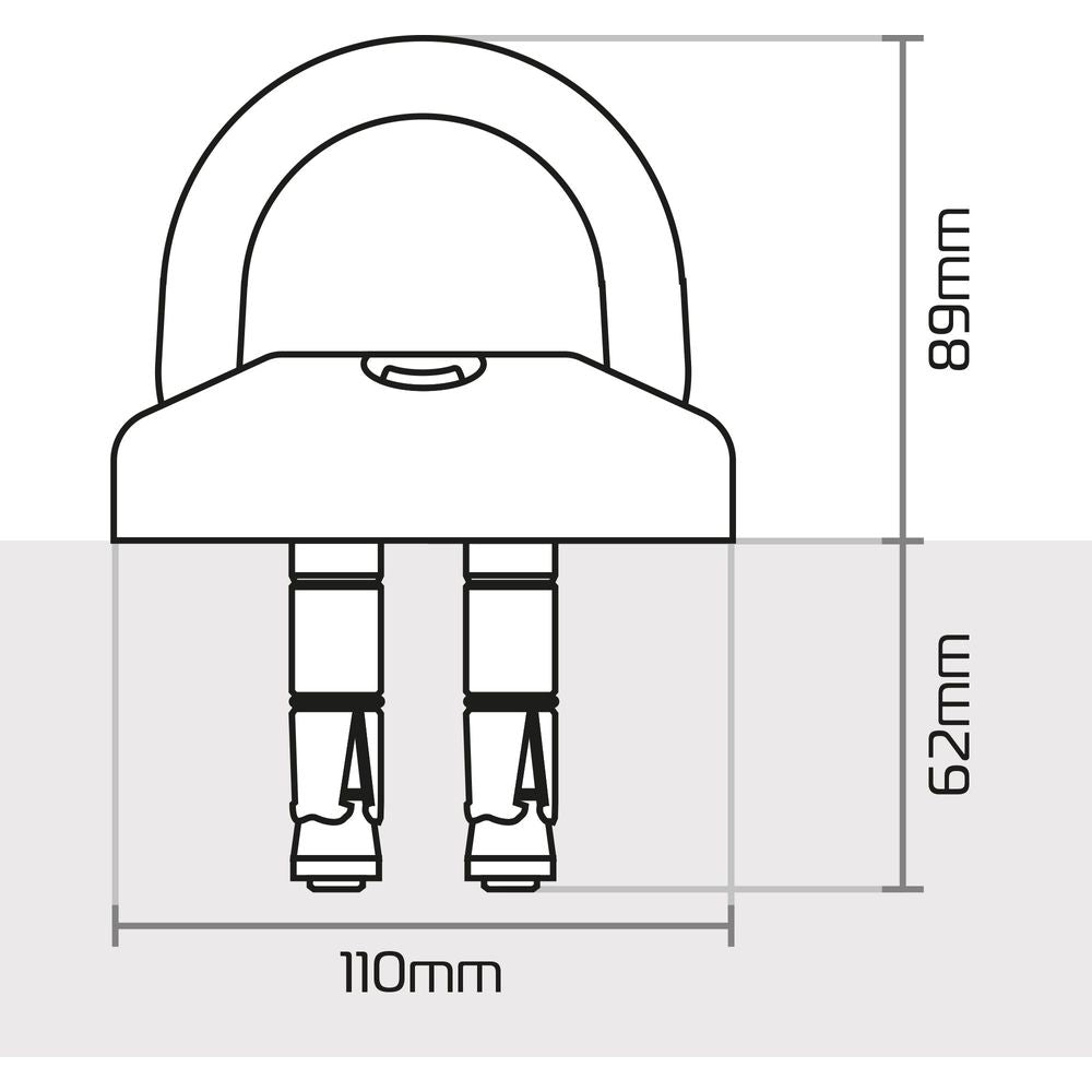 Oxford Task Force Ground & Wall Anchor Kit Black (Image 6) - ThrottleChimp