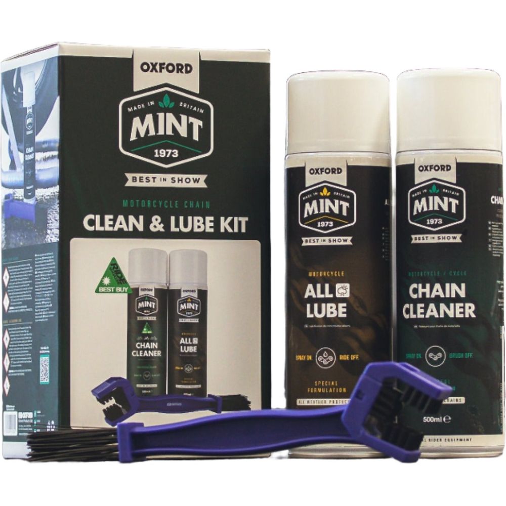 Oxford Mint Motorcycle Chain Clean & Lube Kit - 500ml - ThrottleChimp