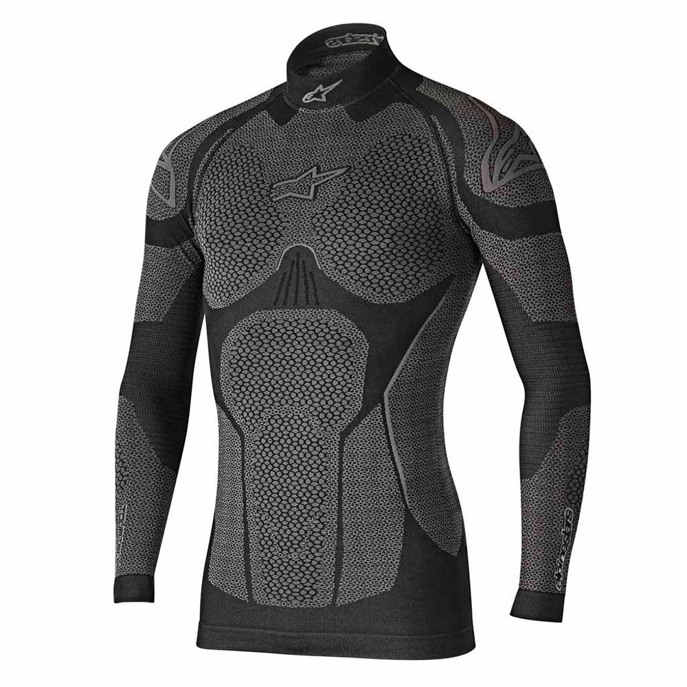 Alpinestars Ride Tech Winter Long Sleeves Base Layer Top Black / Grey - ThrottleChimp