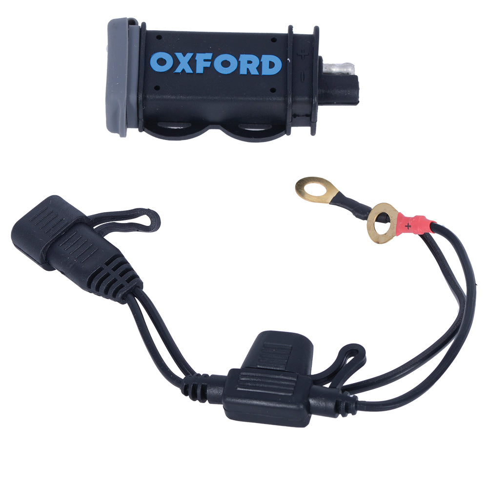 Oxford USB 2.1Amp Fused Power Charging Kit - ThrottleChimp