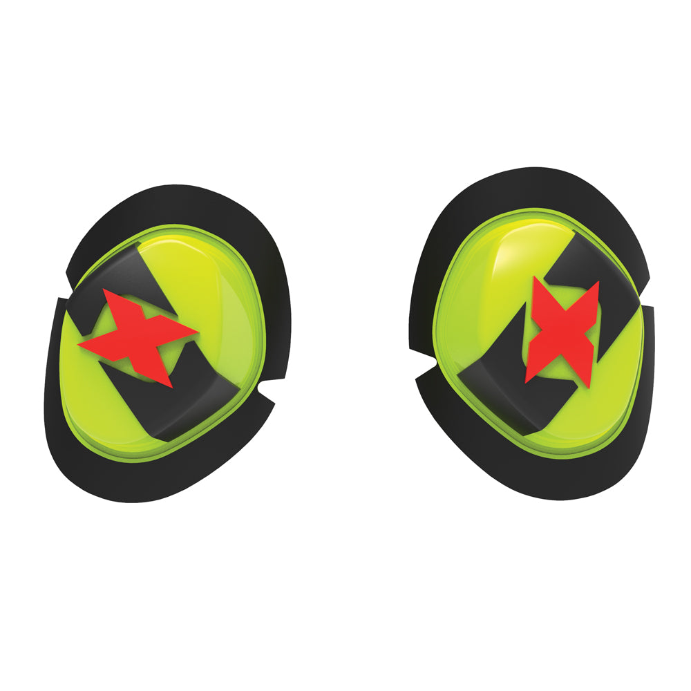 Oxford Icon Knee Sliders Fluo Yellow / Black - ThrottleChimp