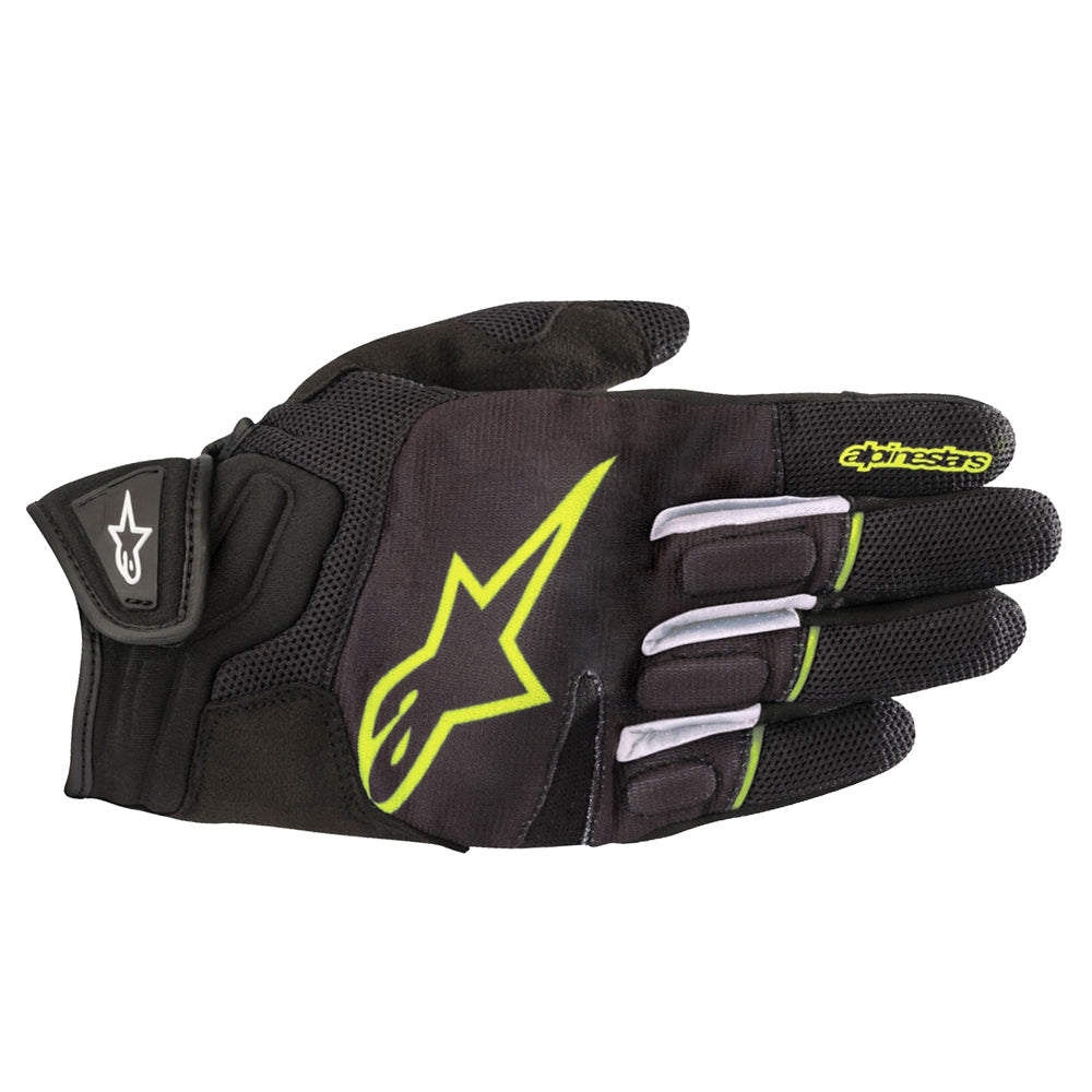 Alpinestars Atom Gloves Black / Fluo Yellow - ThrottleChimp