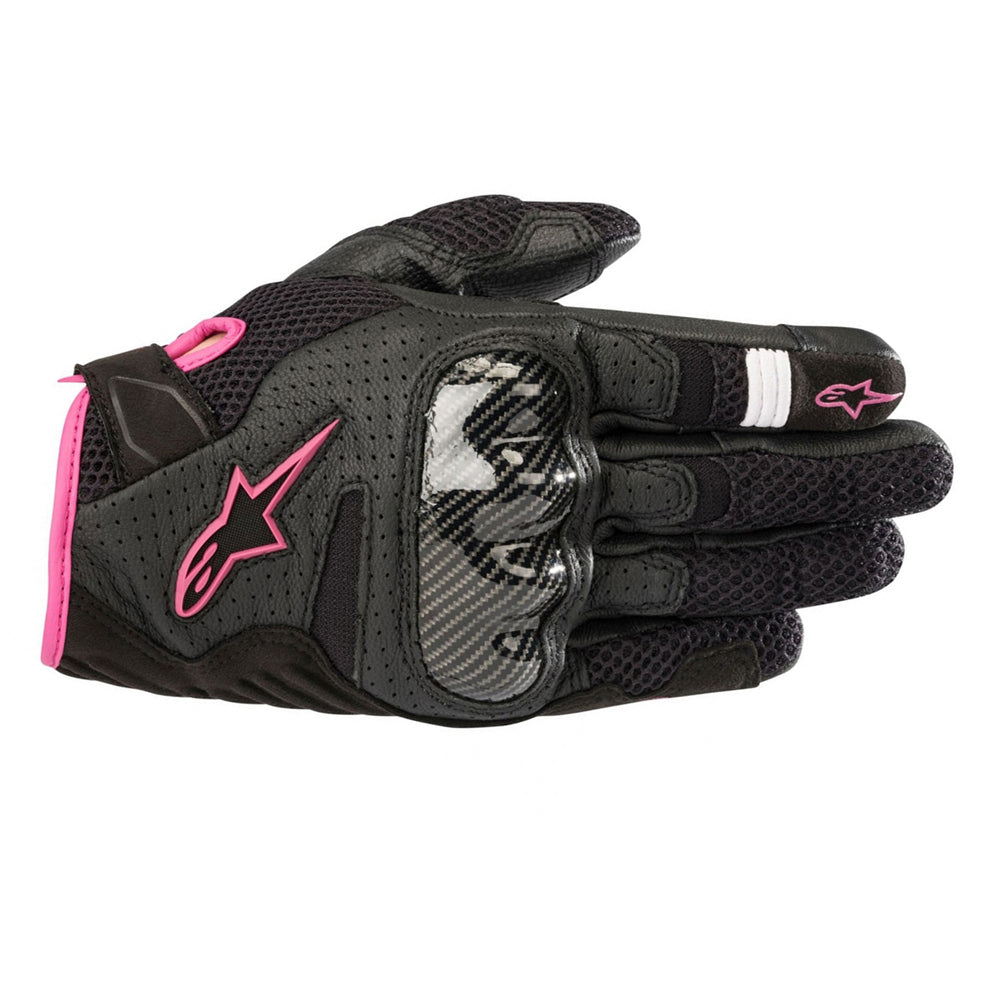 Alpinestars Stella SMX-1 Air V2 Ladies Gloves Black / Fuchsia - ThrottleChimp