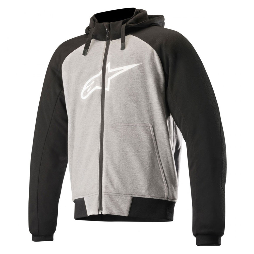 Alpinestars Chrome Sports Hoodie Melange Grey / Black FREE 1 YEAR Returns, FREE UK Delivery | ThrottleChimp